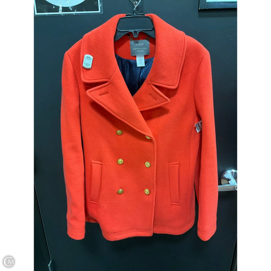 Coat Faux Fur & Sherpa By J. Crew In Orange, Size: 14
