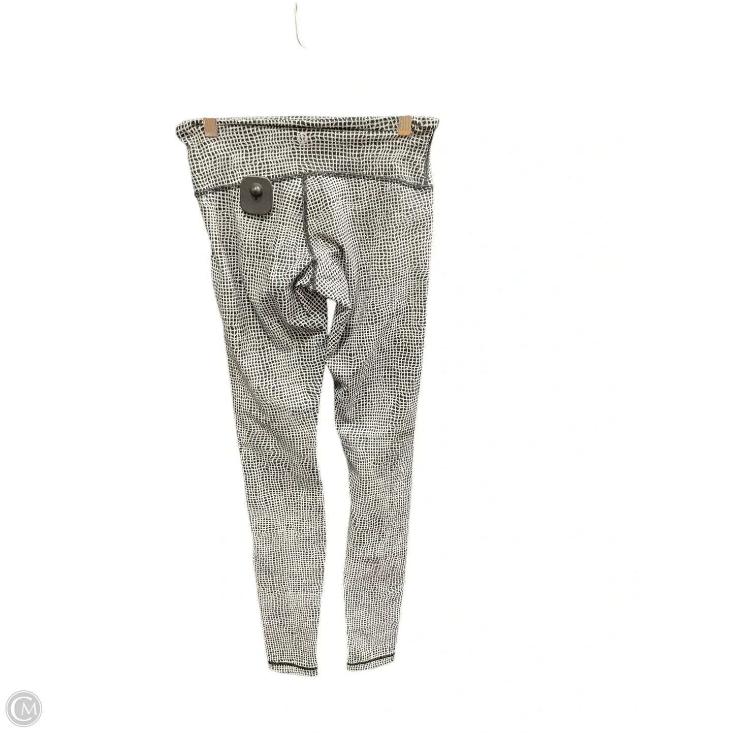 Athletic Leggings By Lululemon In Black & Cream, Size: 4