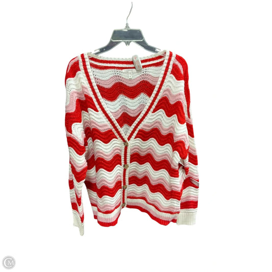 Cardigan By Maurices In Red & White, Size: Xl