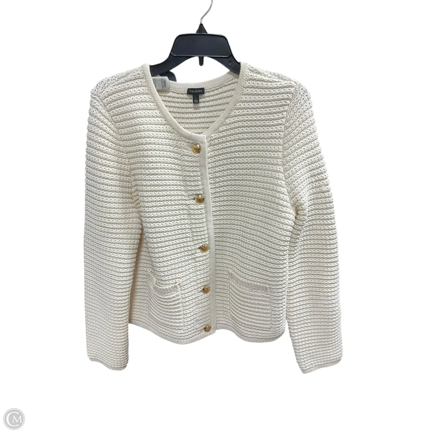 Cardigan By Talbots In Cream, Size: L