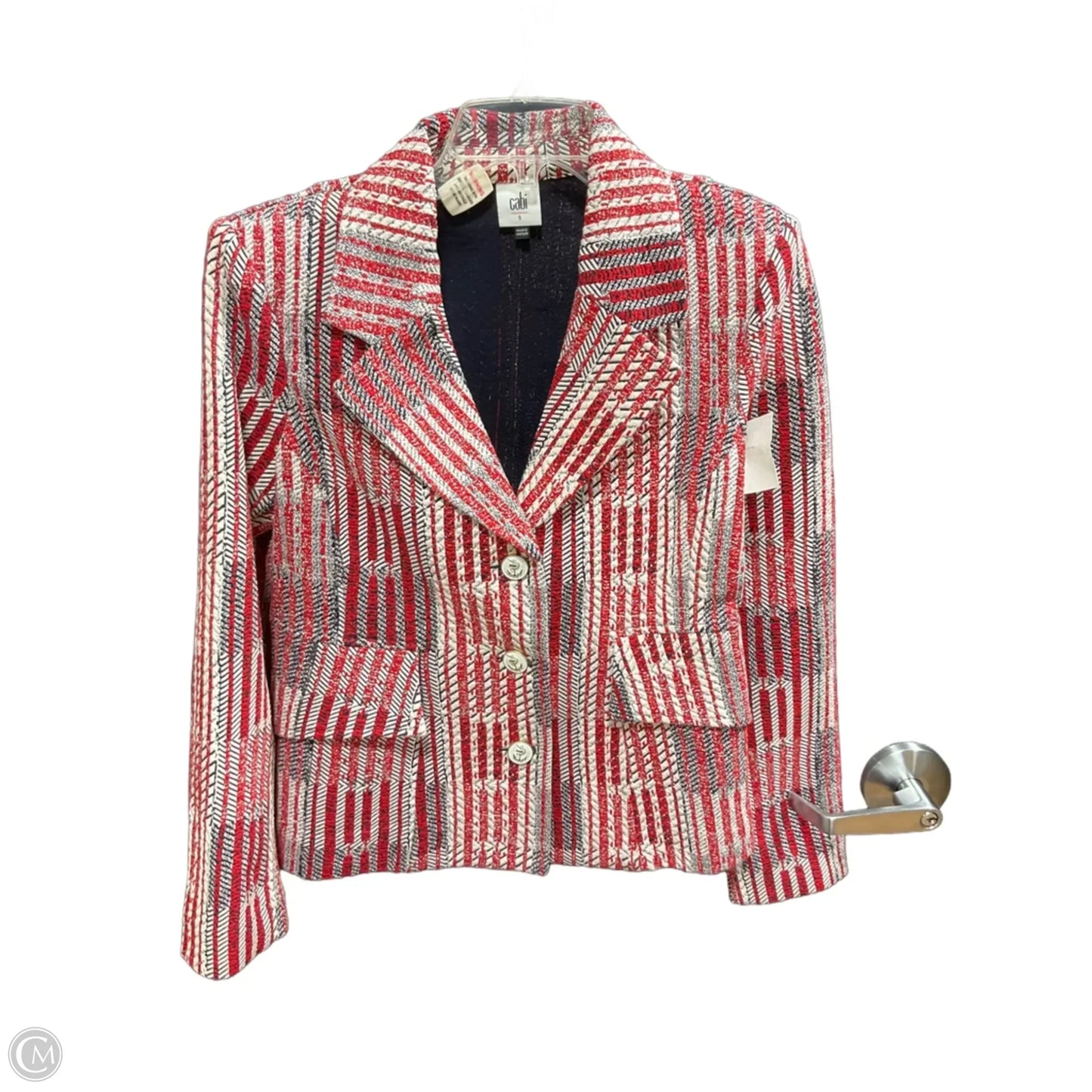 Blazer By Cabi In Blue & Red, Size: S