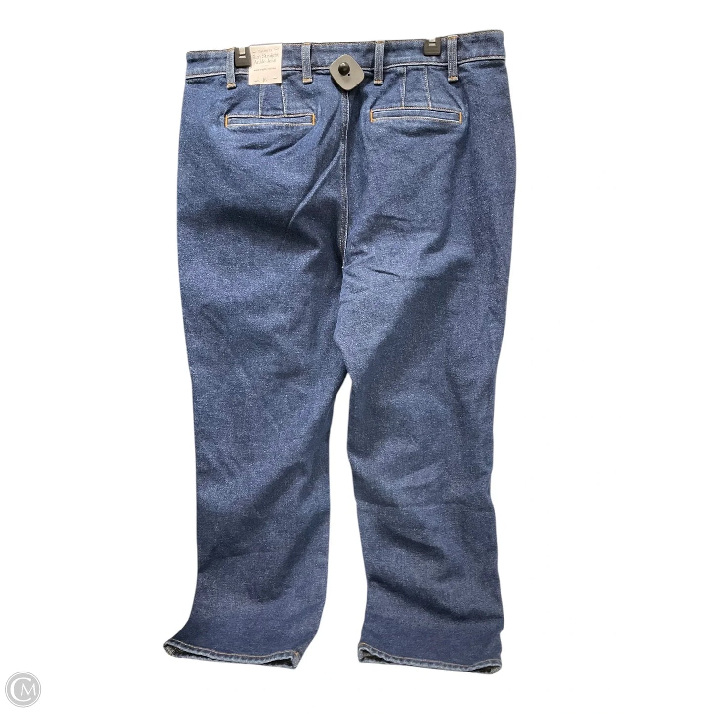Jeans Straight By Talbots In Blue Denim, Size: 16