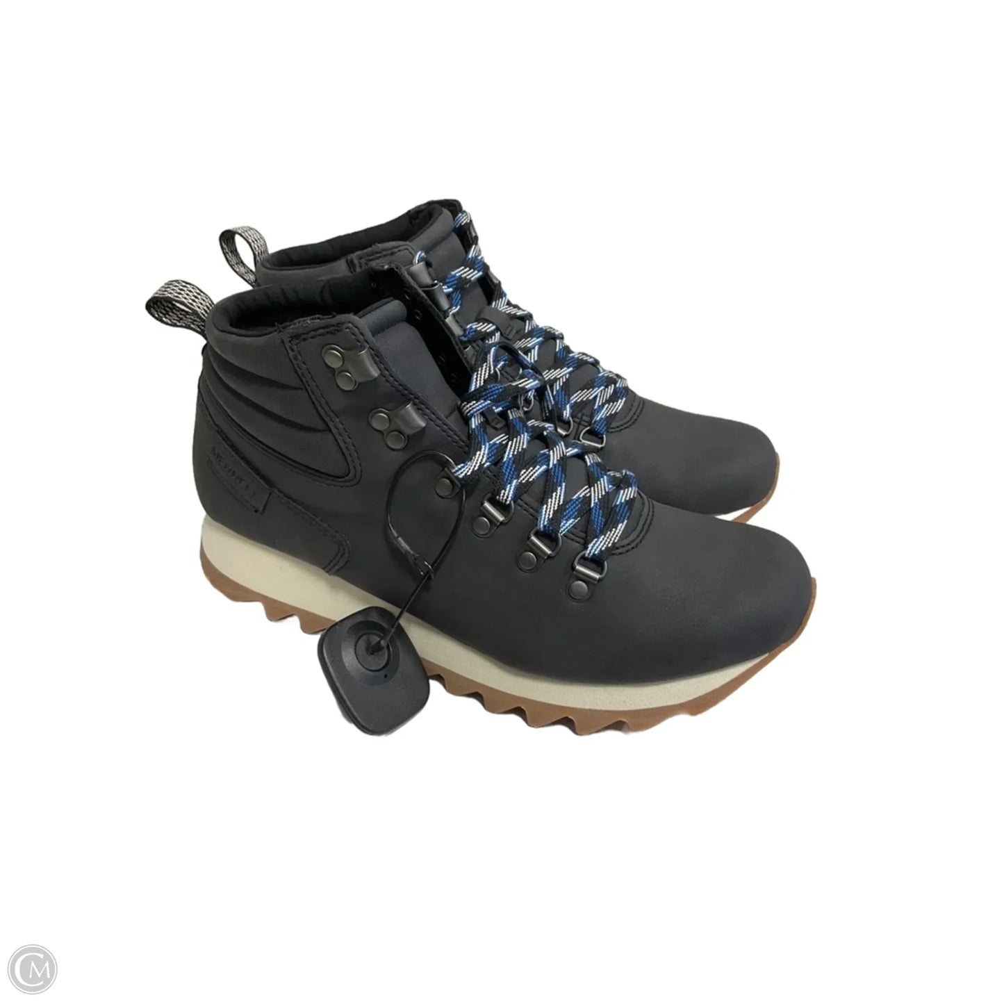 Shoes Hiking By Merrell In Black & Brown, Size: 9.5