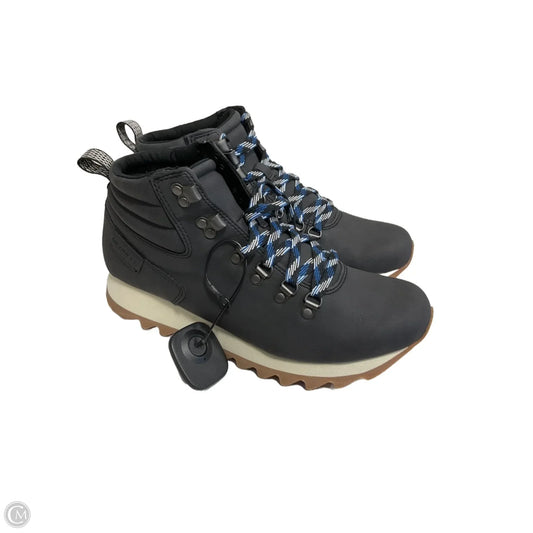 Shoes Hiking By Merrell In Black & Brown, Size: 9.5
