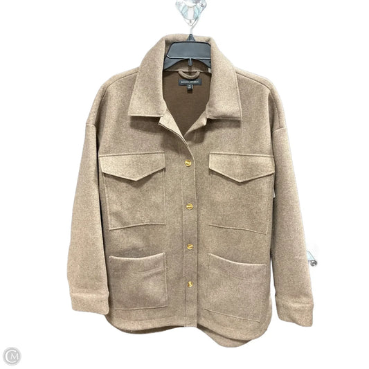Jacket Faux Fur & Sherpa By Banana Republic In Brown, Size: M