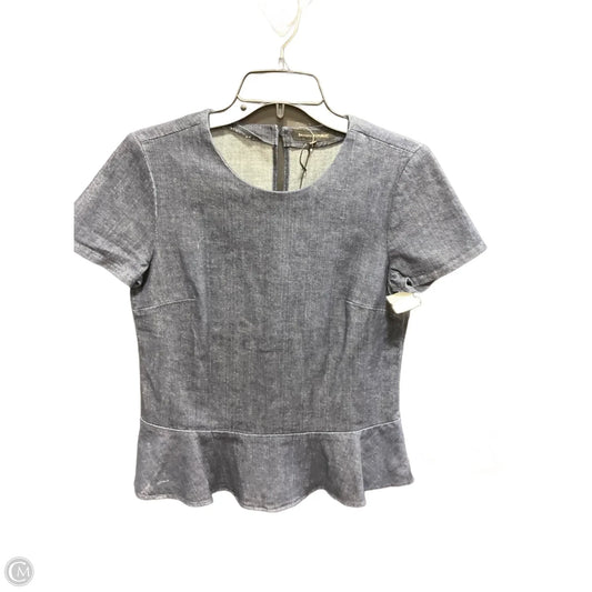 Top Short Sleeve By Banana Republic In Blue Denim, Size: Xs