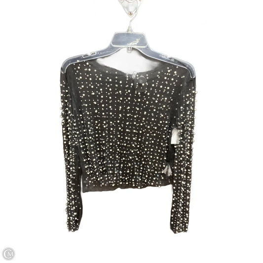 Top Long Sleeve By White Birch In Black & Silver, Size: M