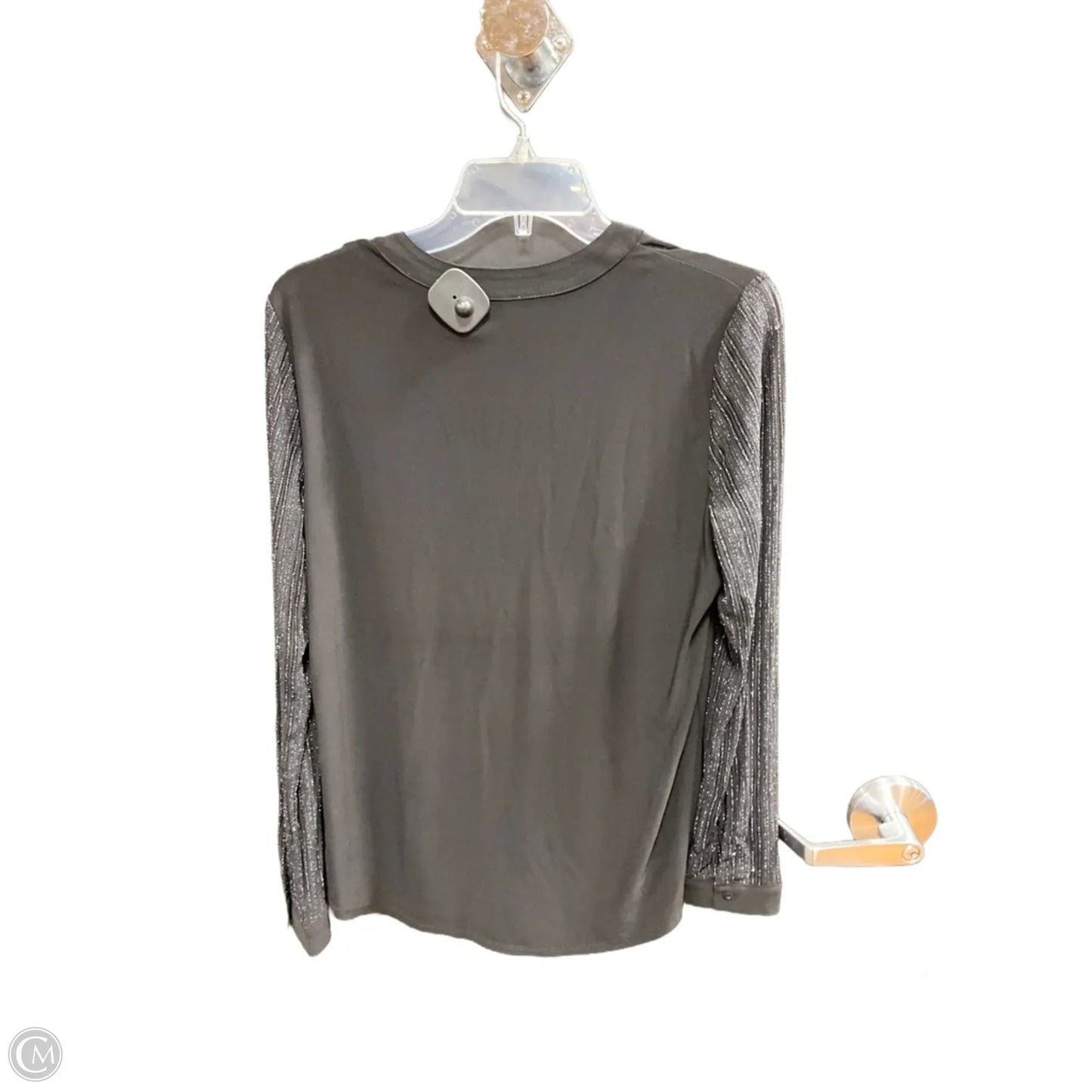 Top Long Sleeve By Anne Klein In Black, Size: M