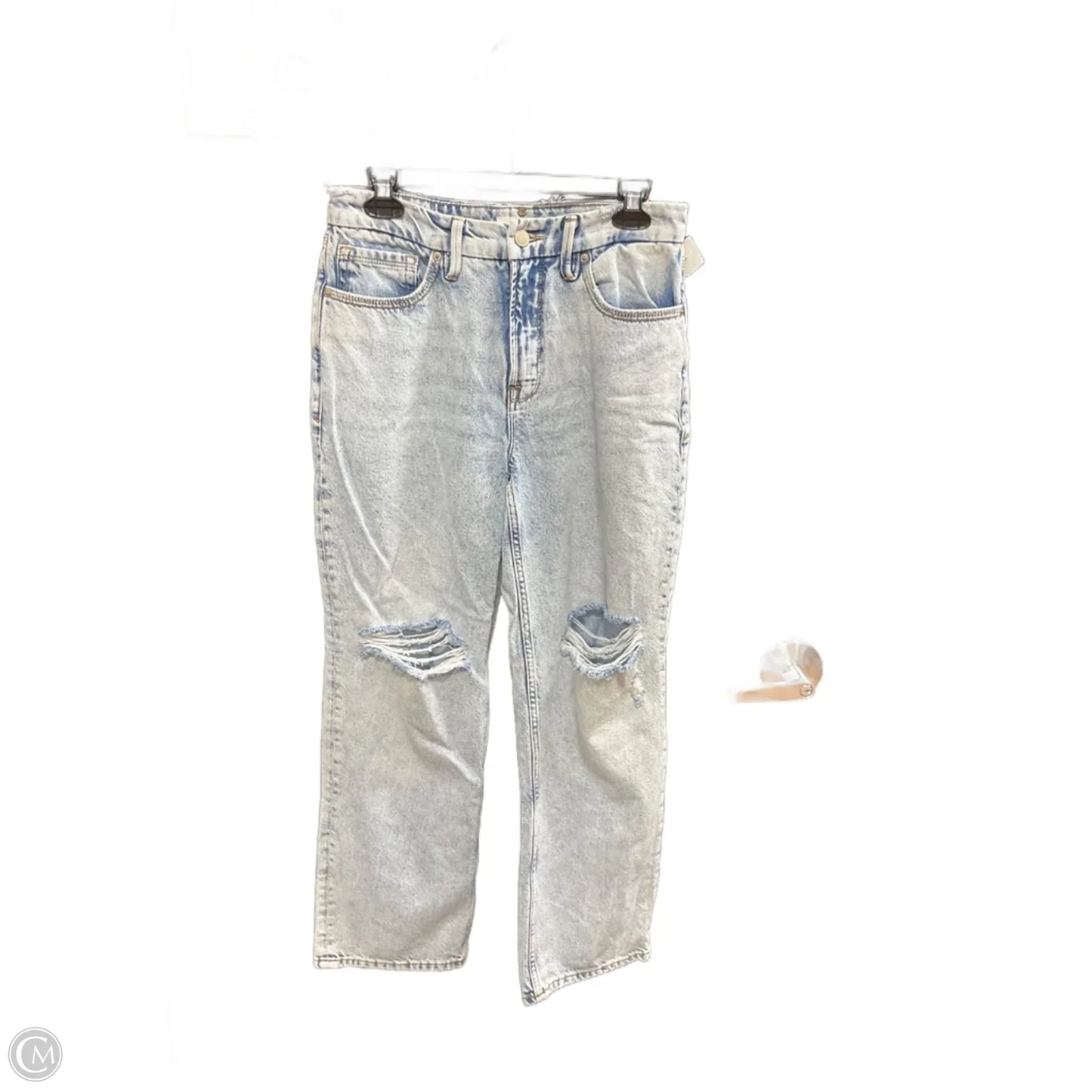 Jeans Wide Leg By Good American In Blue Denim, Size: 4