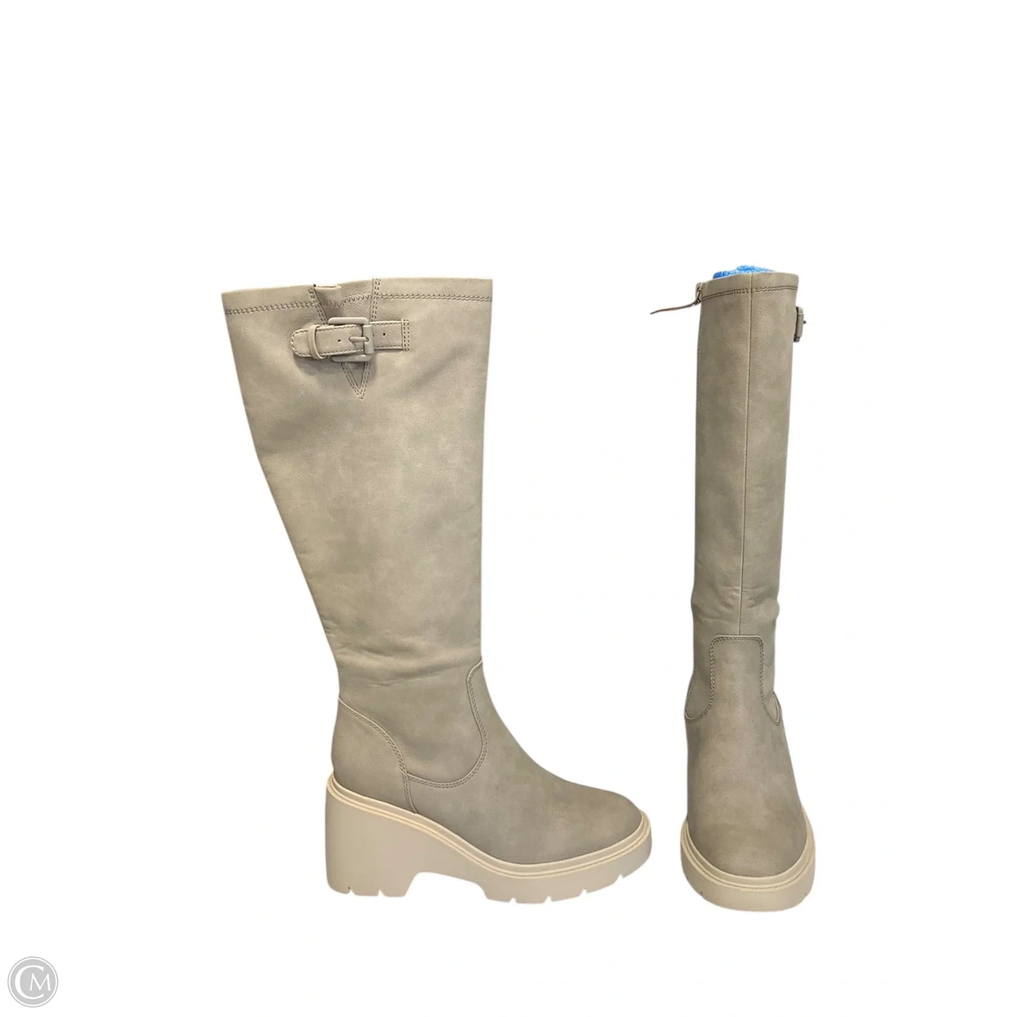 Boots Knee Heels By Naturalizer In Grey, Size: 7.5