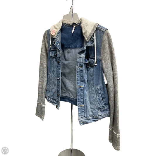 Jacket Denim By Free People In Blue Denim, Size: M