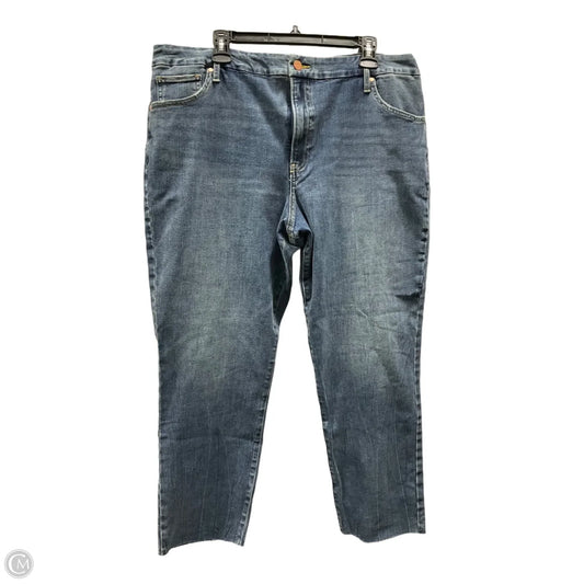 Jeans Skinny By Express In Blue Denim, Size: Xl