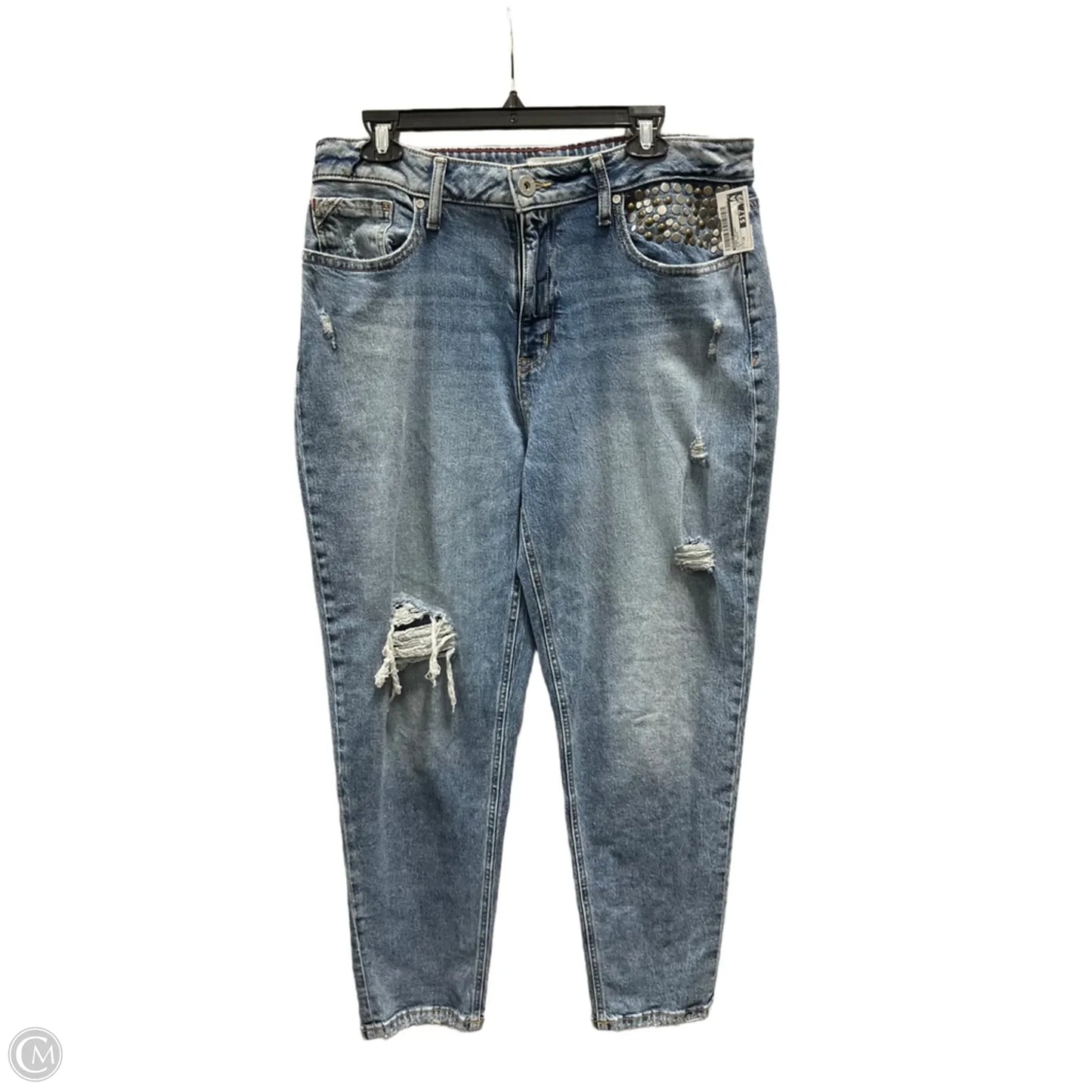 Jeans Skinny By Edgely In Blue Denim, Size: 16