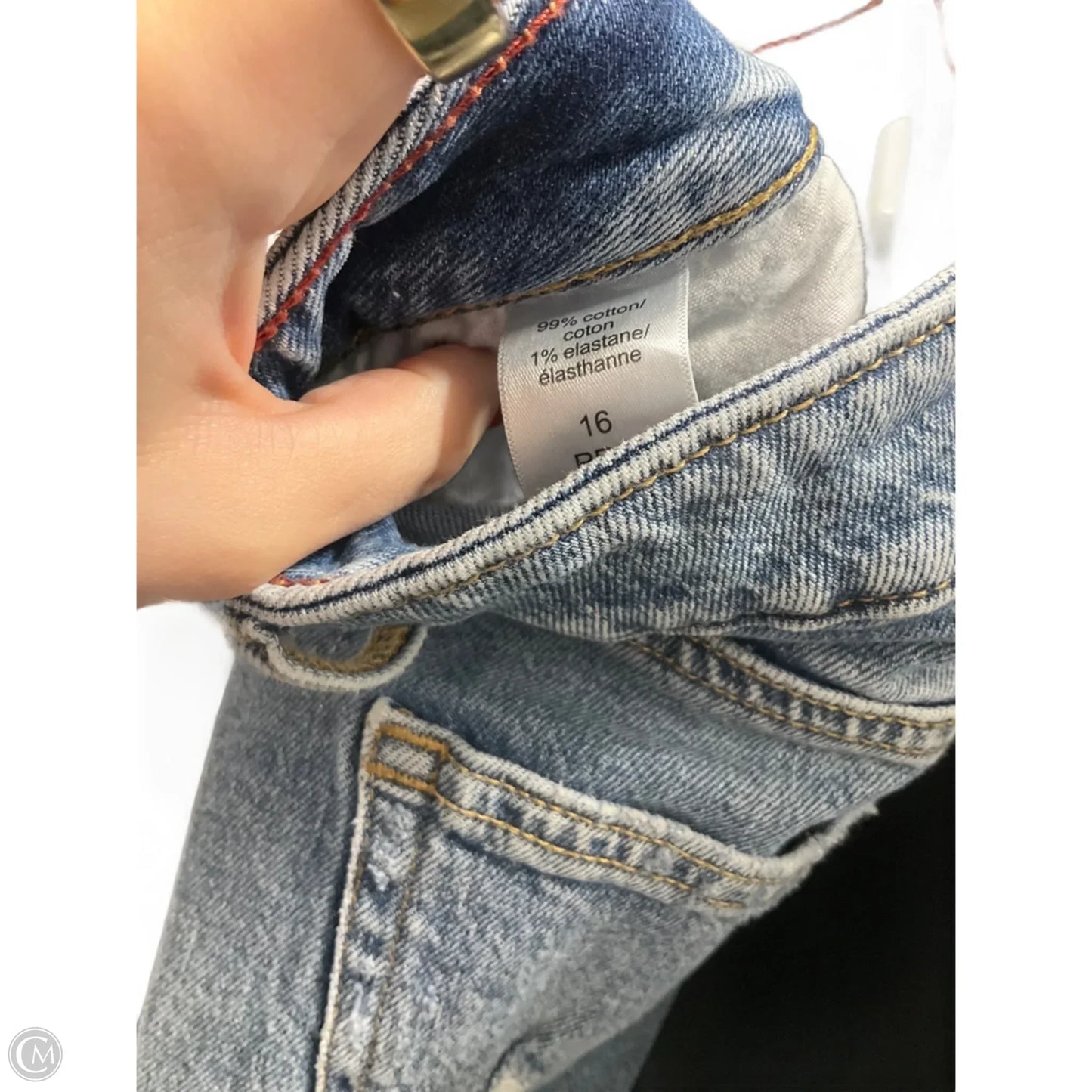 Jeans Skinny By Edgely In Blue Denim, Size: 16