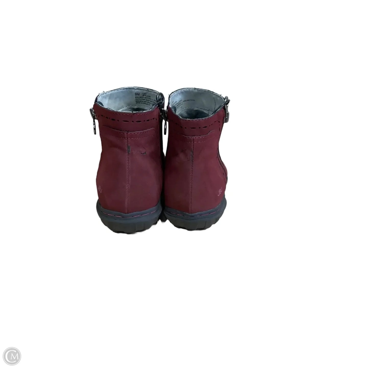 Boots Ankle Flats By Jbu By Jambu In Maroon, Size: 9