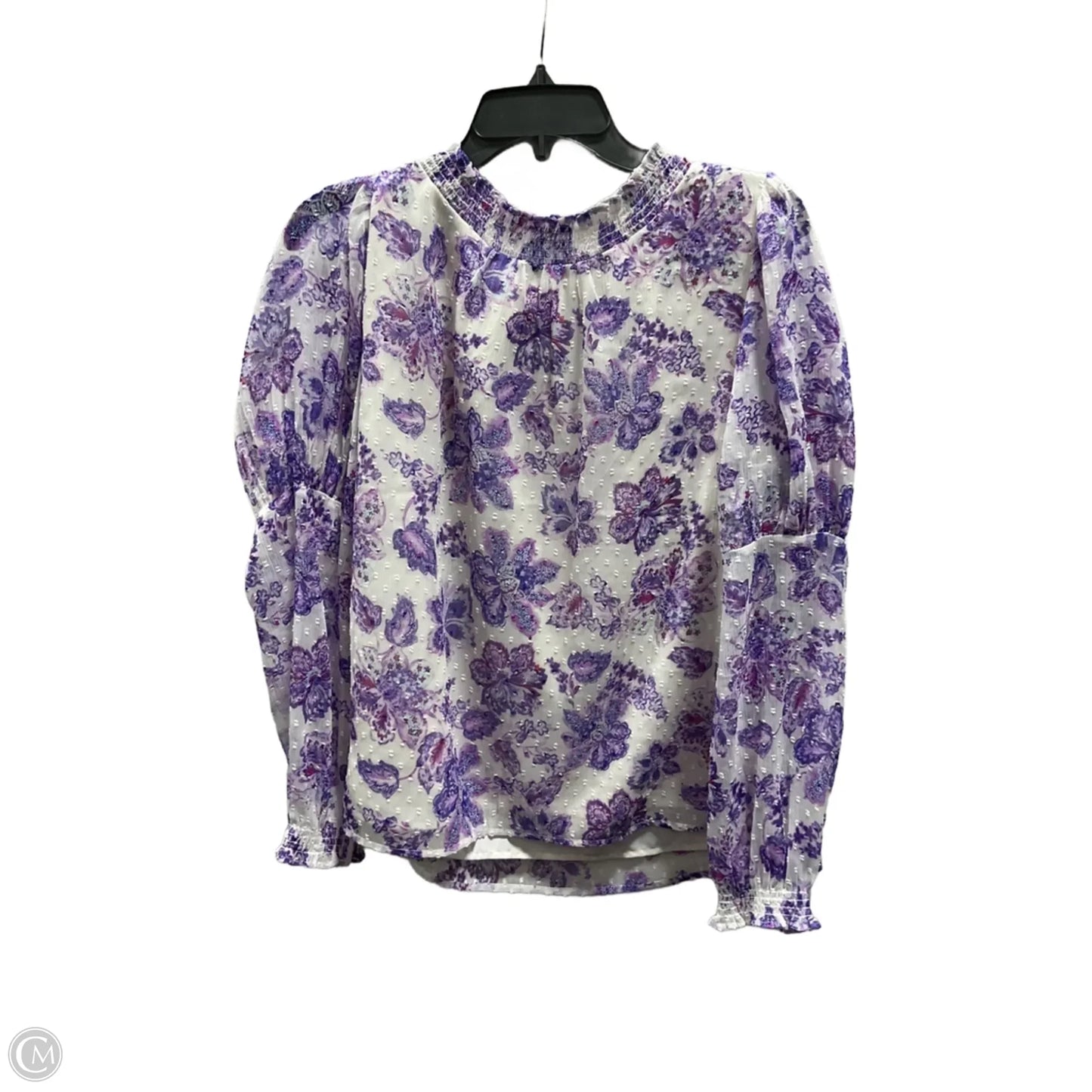 Top Long Sleeve By Loft In Floral Print, Size: Mp