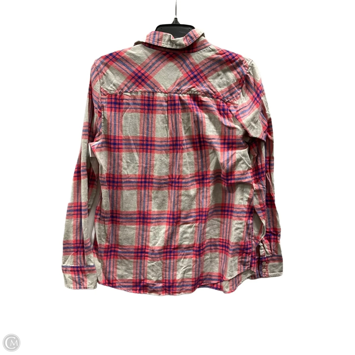 Top Long Sleeve By J. Crew In Plaid Pattern, Size: M