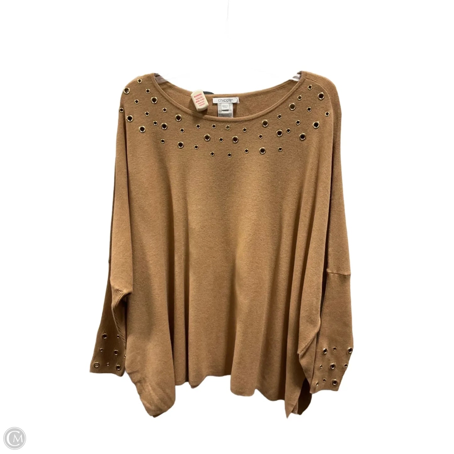 Top 3/4 Sleeve By Chicos In Brown, Size: M