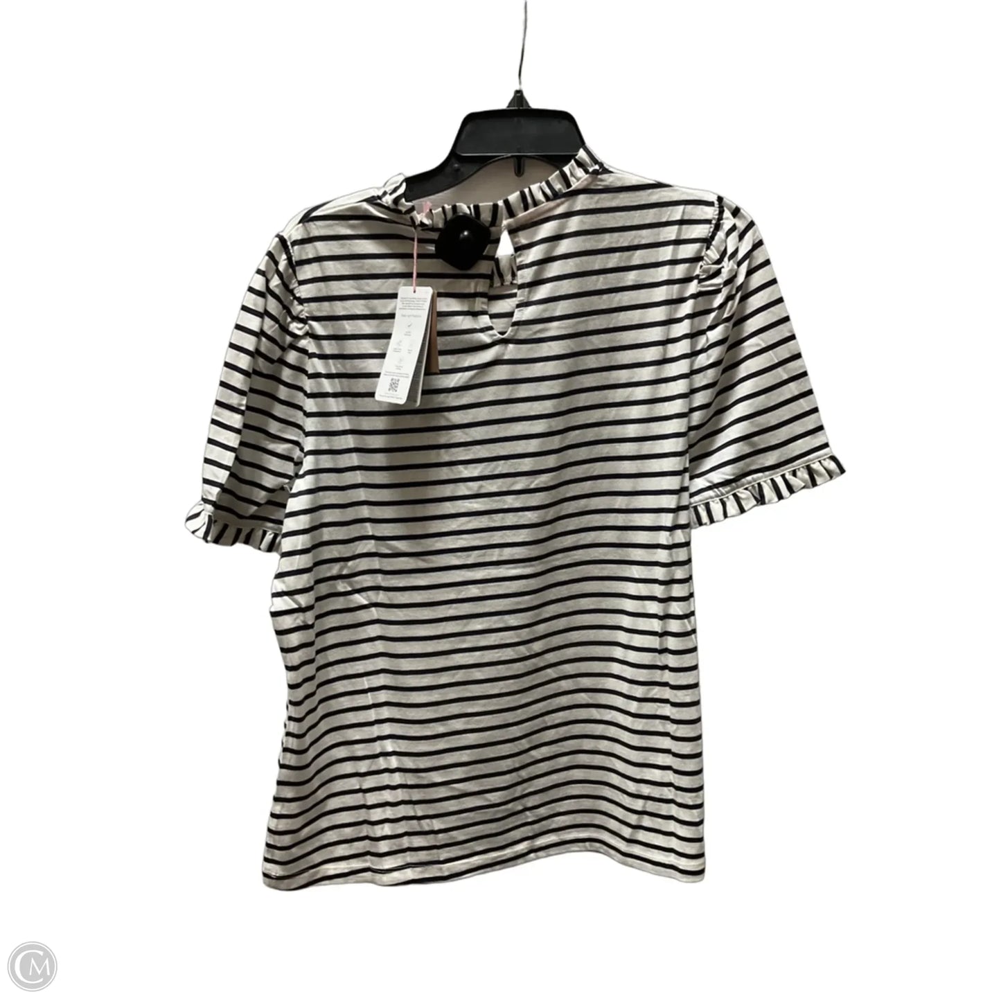 Top Short Sleeve By Boden In Striped Pattern, Size: 14