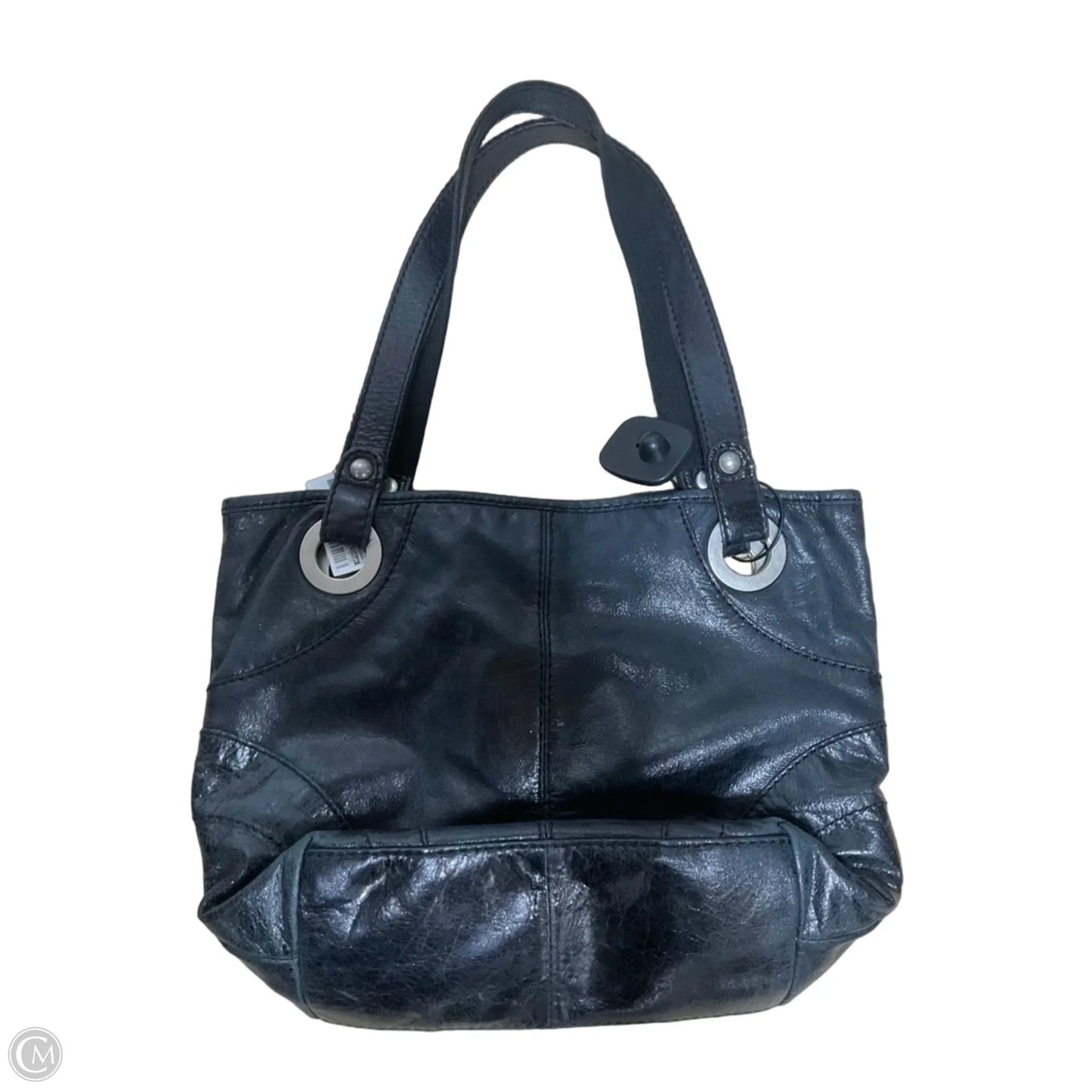 Handbag Leather By Fossil, Size: Medium