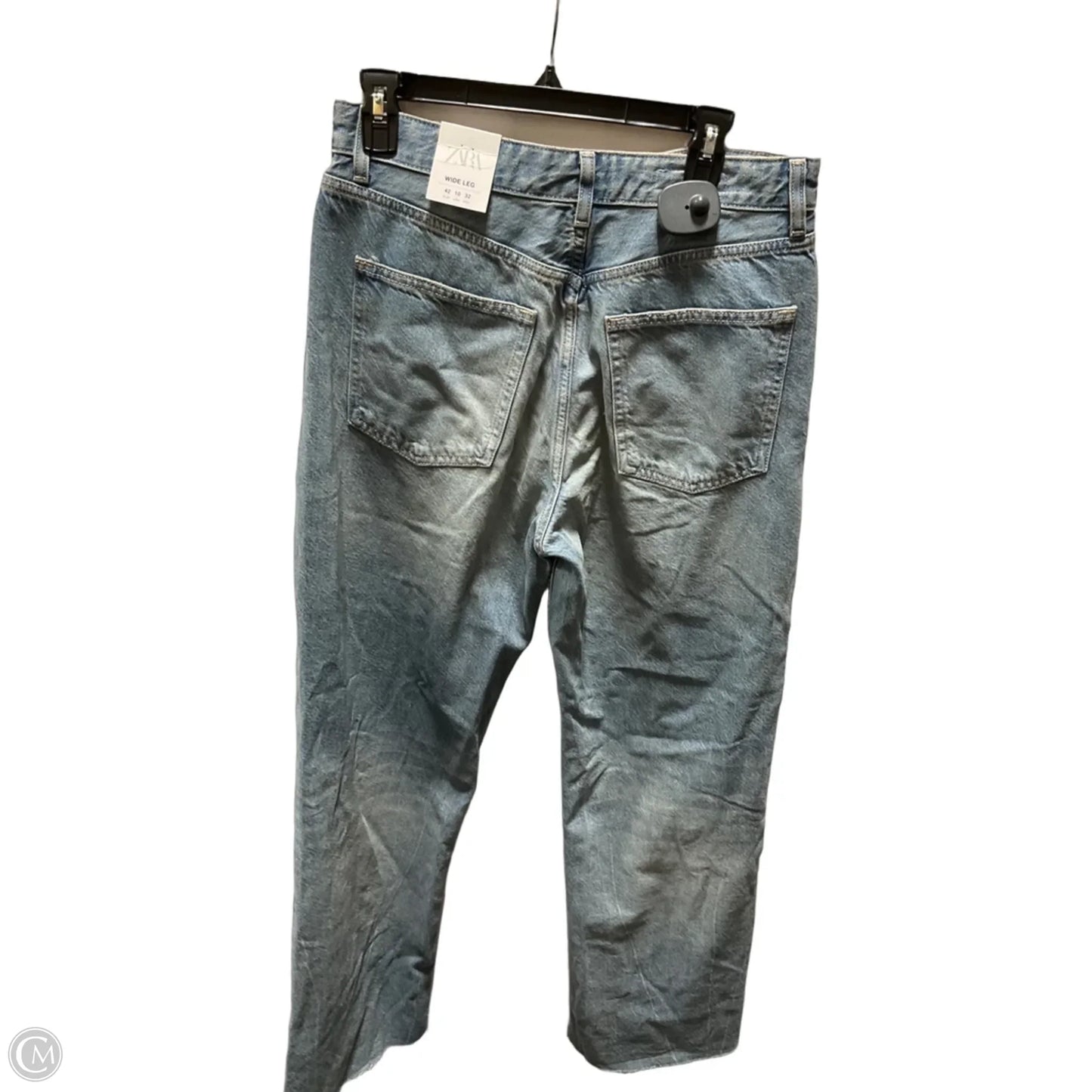Jeans Wide Leg By Zara In Blue Denim, Size: 10