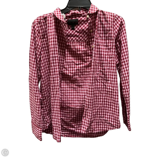 Blouse Long Sleeve By J. Crew In Red, Size: 4