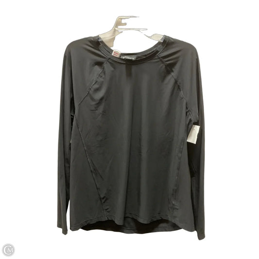 Athletic Top Long Sleeve Collar By Athleta In Black, Size: L