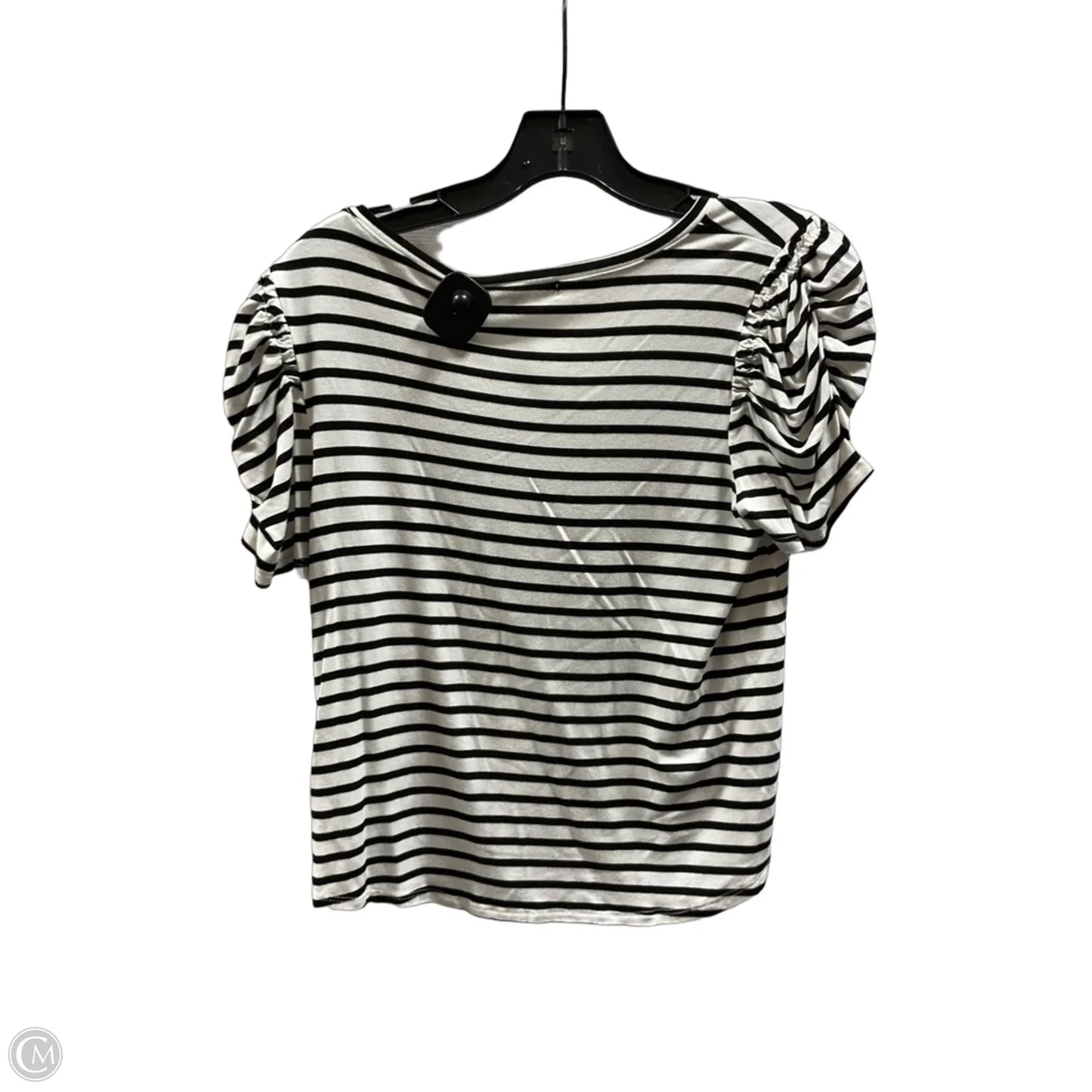 Top Short Sleeve By Green Envelope In Striped Pattern, Size: M