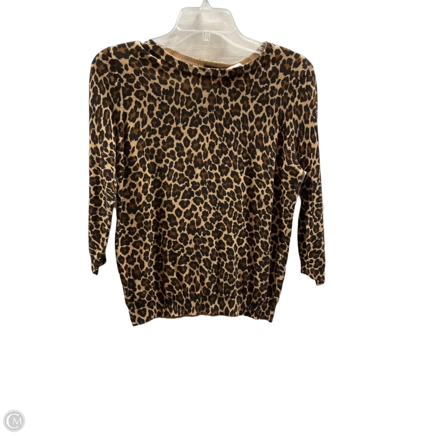 Top 3/4 Sleeve By Lands End In Animal Print, Size: Sp