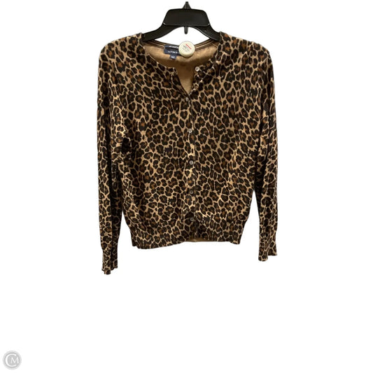 Cardigan By Lands End In Animal Print, Size: Sp