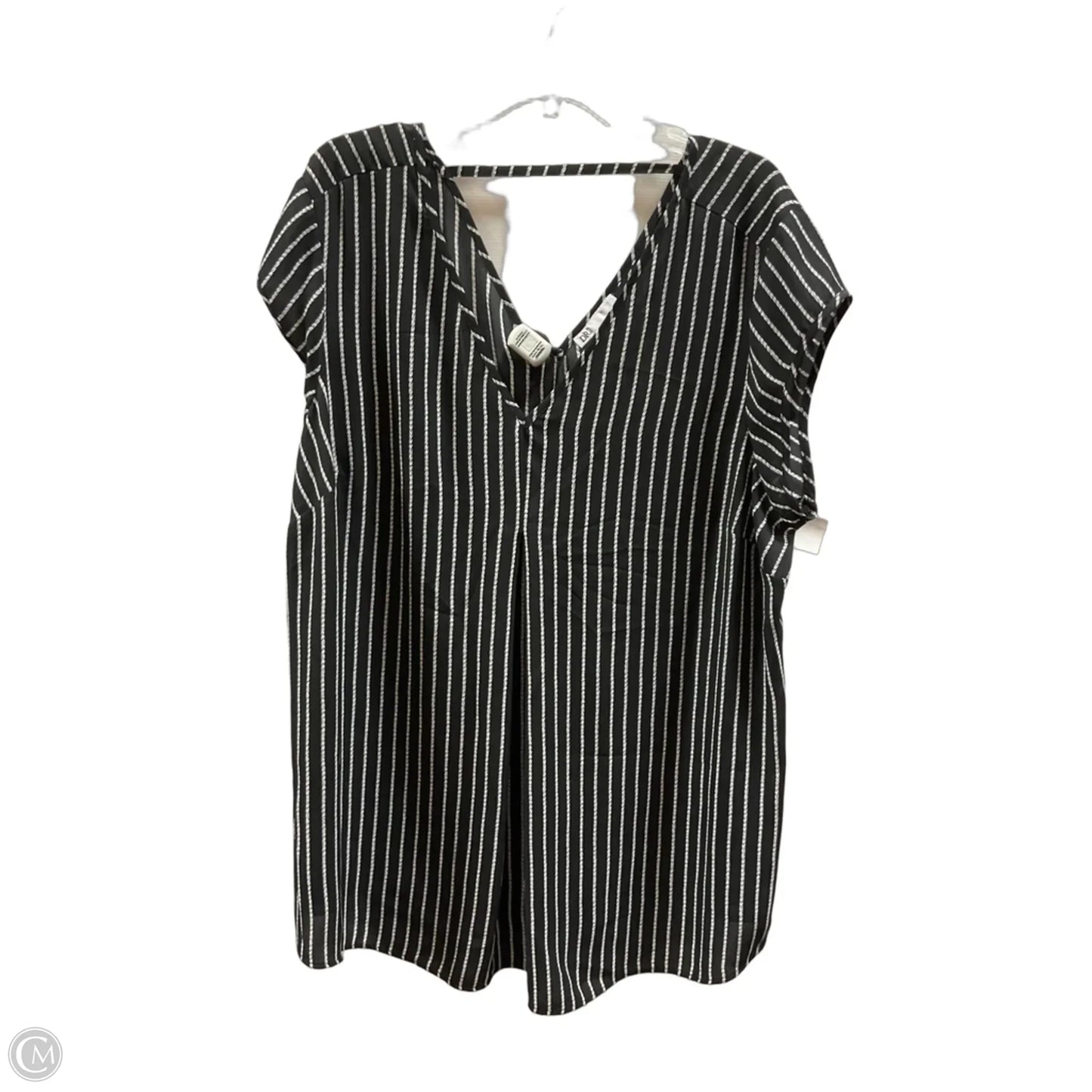 Top Short Sleeve By Dr2 In Striped Pattern, Size: 3x