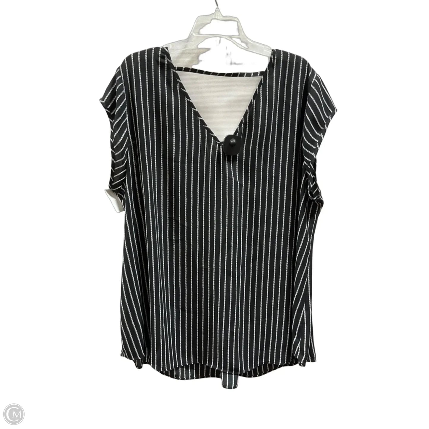 Top Short Sleeve By Dr2 In Striped Pattern, Size: 3x