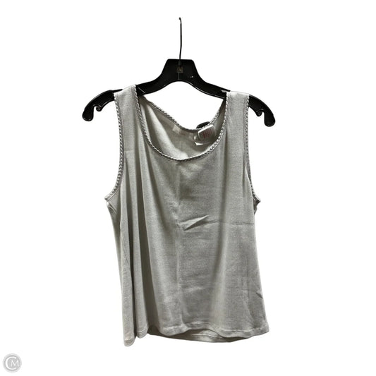 Top Sleeveless Basic By Chicos In Silver, Size: L