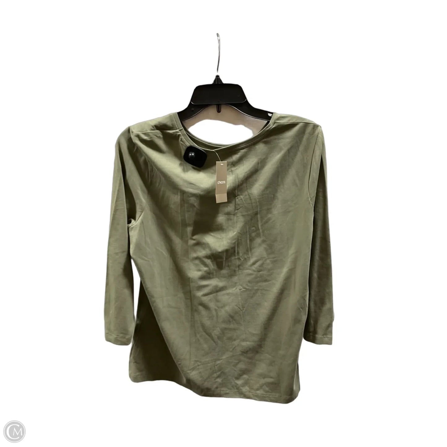Top 3/4 Sleeve By Chicos In Green, Size: L