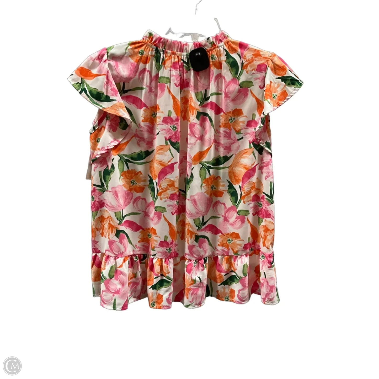 Top Short Sleeve By Hailey & Co In Floral Print, Size: S