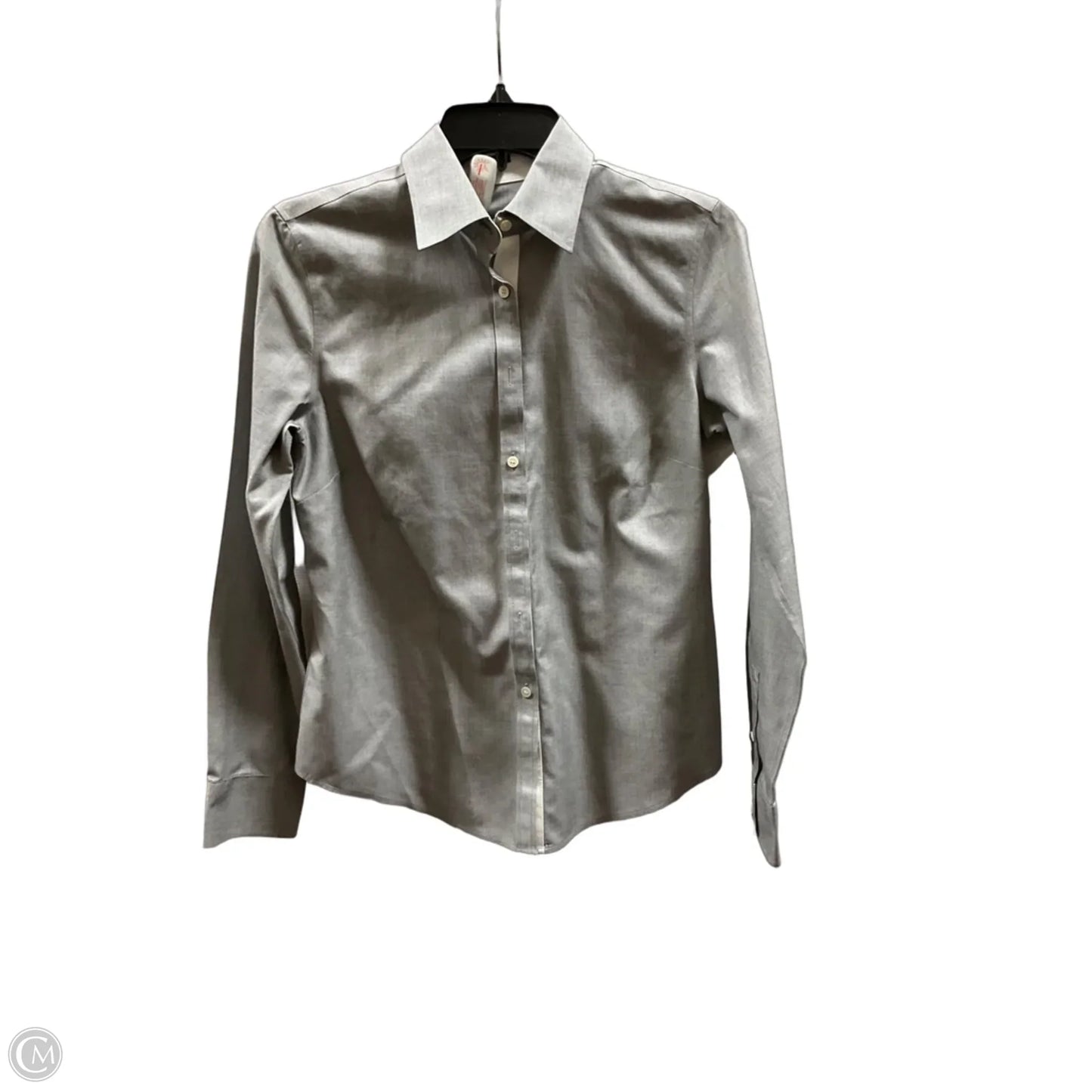 Blouse Long Sleeve By Talbots In Grey, Size: 2