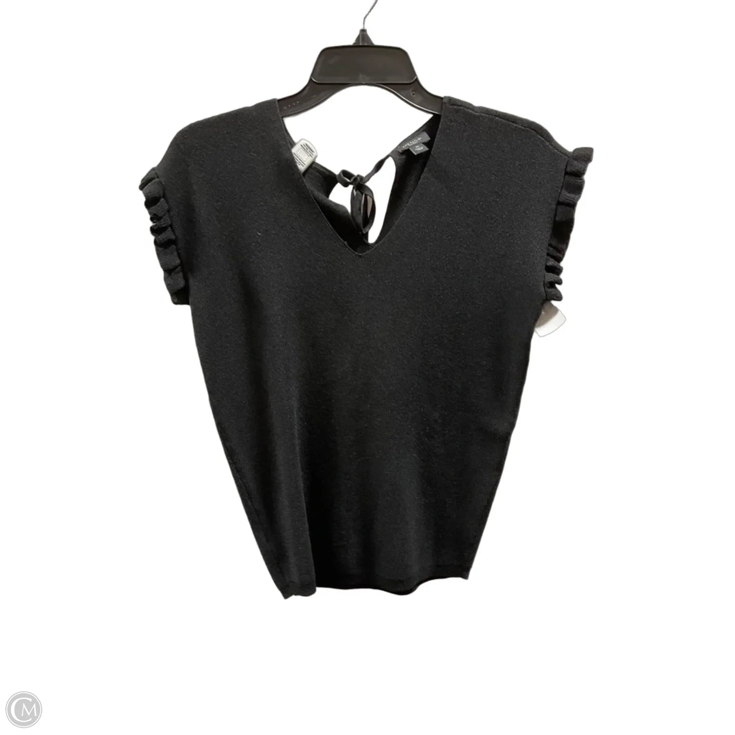 Top Short Sleeve By Ann Taylor In Black, Size: Xs
