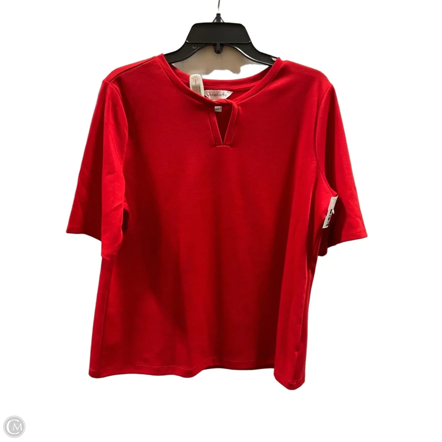 Top Short Sleeve By Liz Claiborne In Red, Size: M