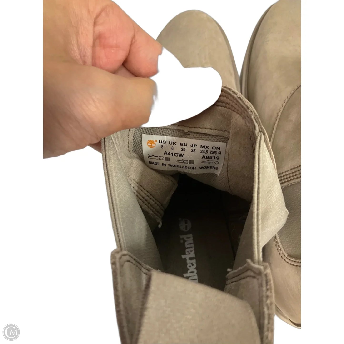 Boots Ankle Heels By Timberland In Grey, Size: 8