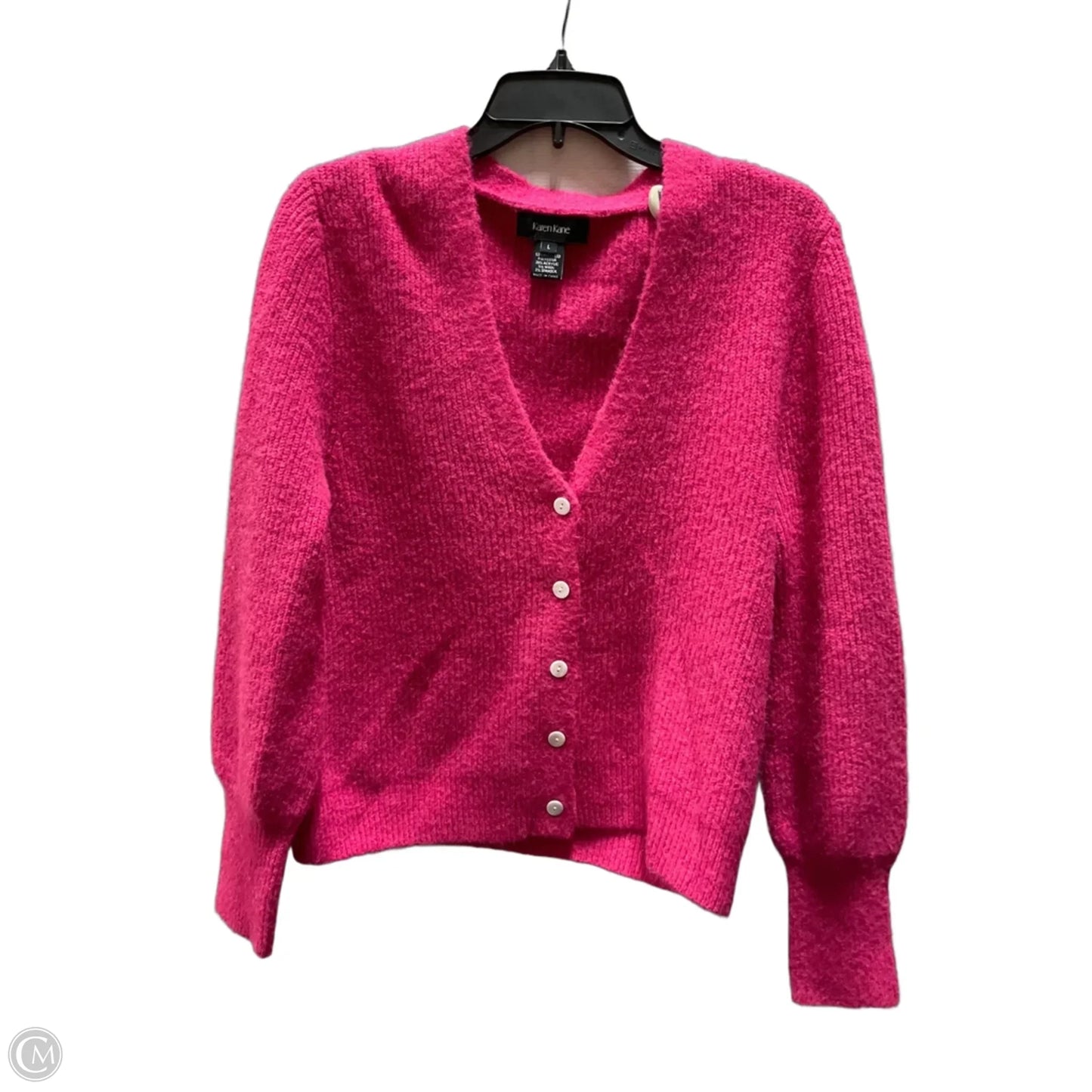 Cardigan By Karen Kane In Pink, Size: L