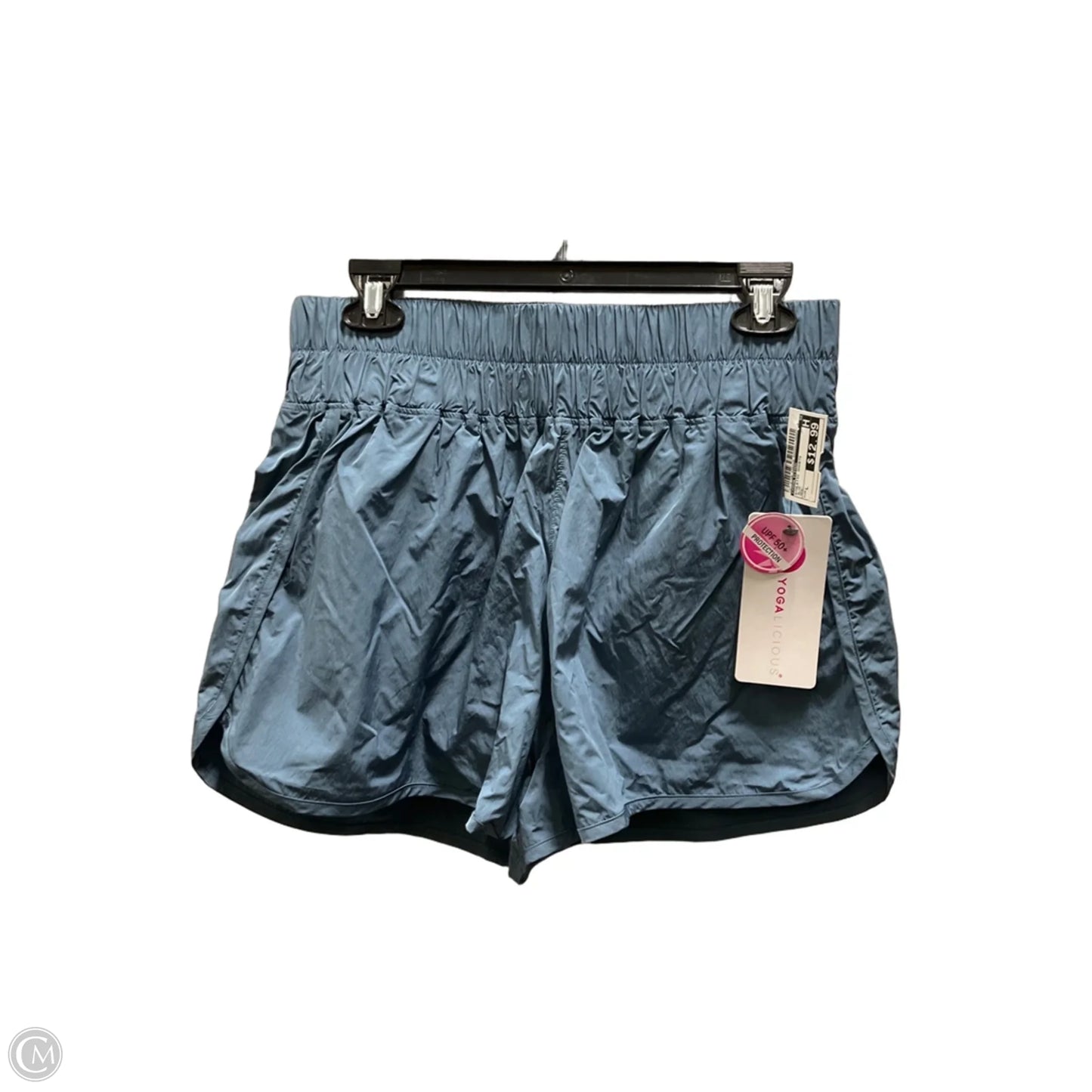 Athletic Shorts By Yogalicious In Blue, Size: L