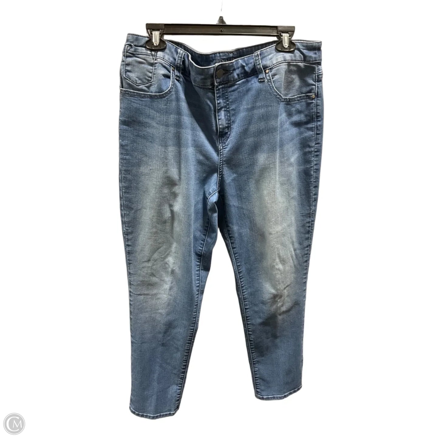 Jeans Skinny By Chicos In Blue Denim, Size: L