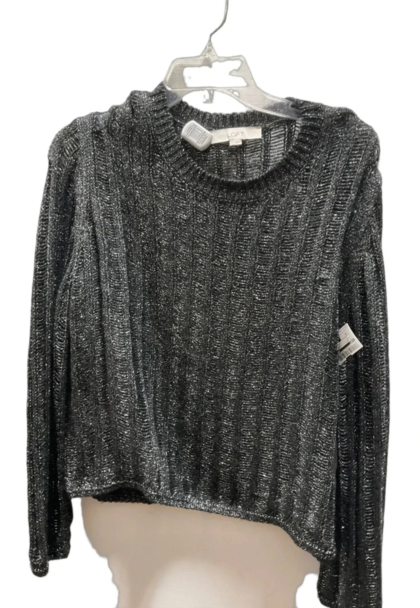 Top Long Sleeve By Loft In Black, Size: M