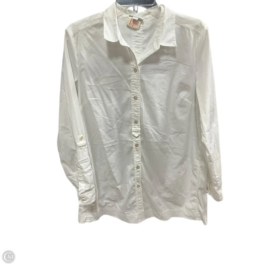 Blouse Long Sleeve By J. Jill In White, Size: M