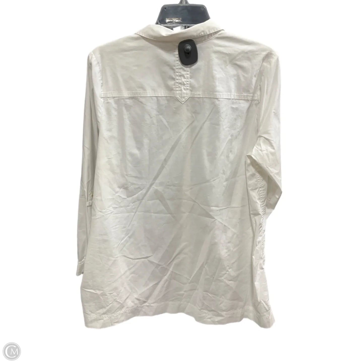 Blouse Long Sleeve By J. Jill In White, Size: M