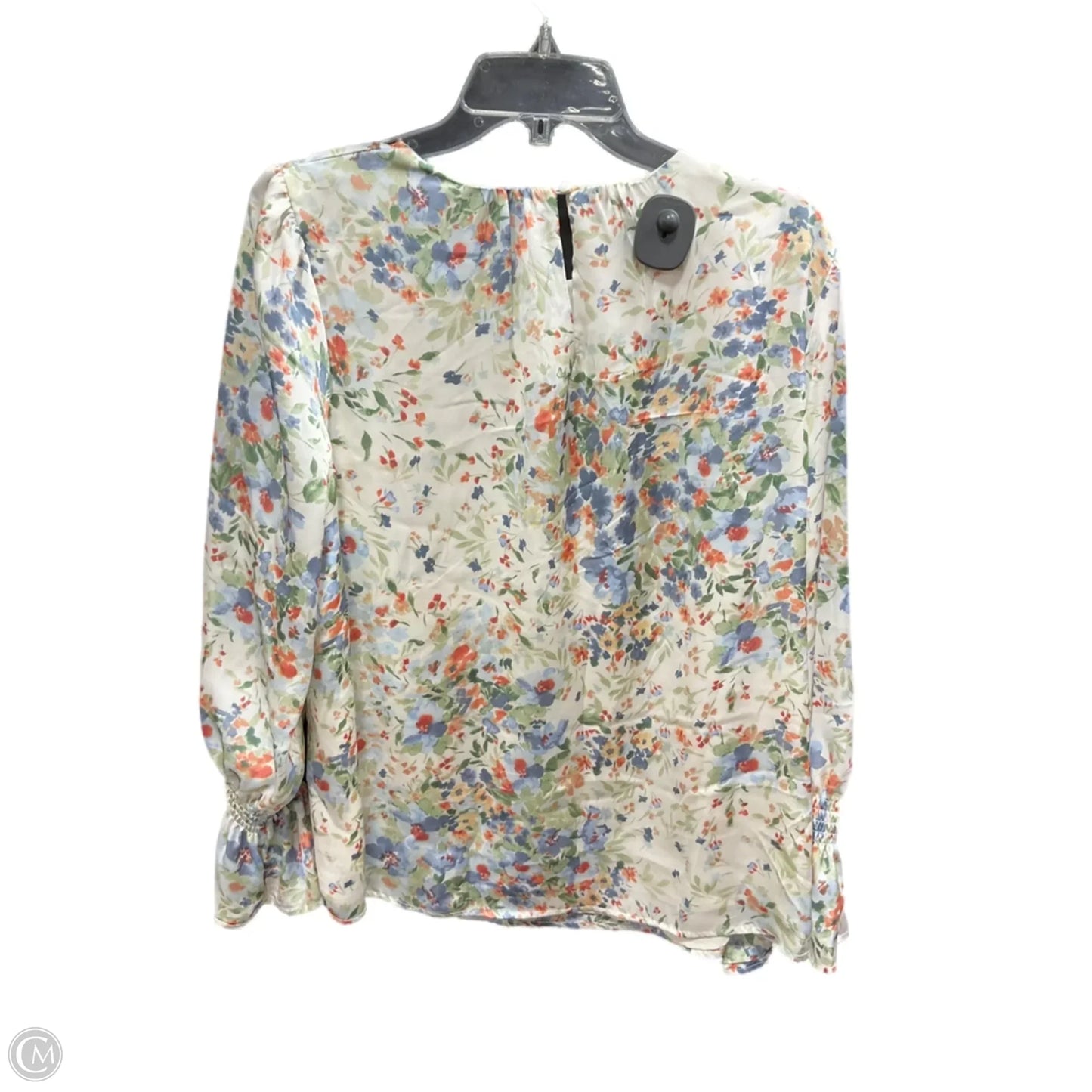 Top Long Sleeve By Cece In Floral Print, Size: 1x