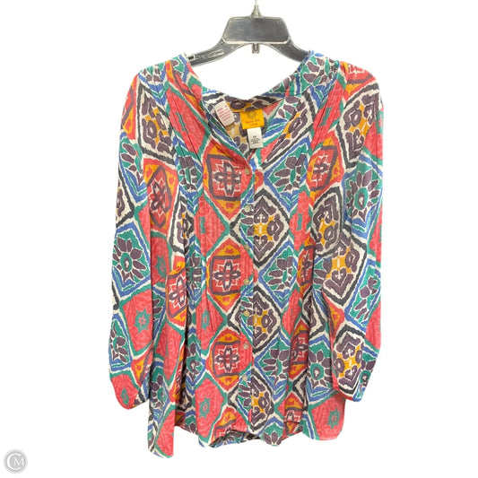 Top Long Sleeve By Ruby Rd In Multi-colored, Size: 1x