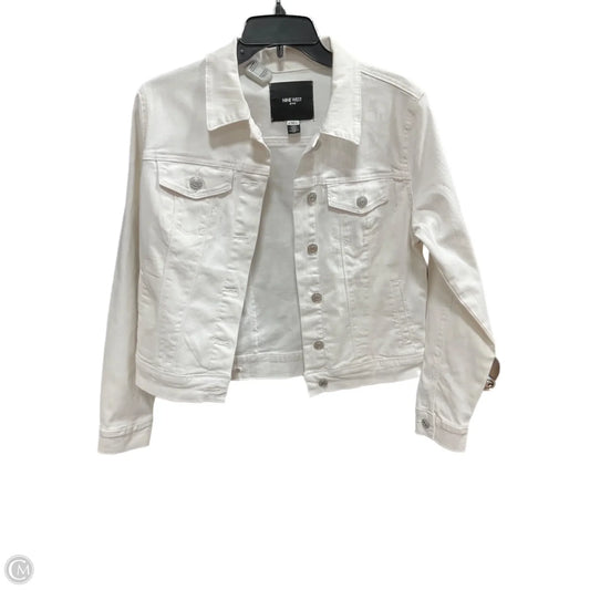 Jacket Denim By Nine West In White, Size: M