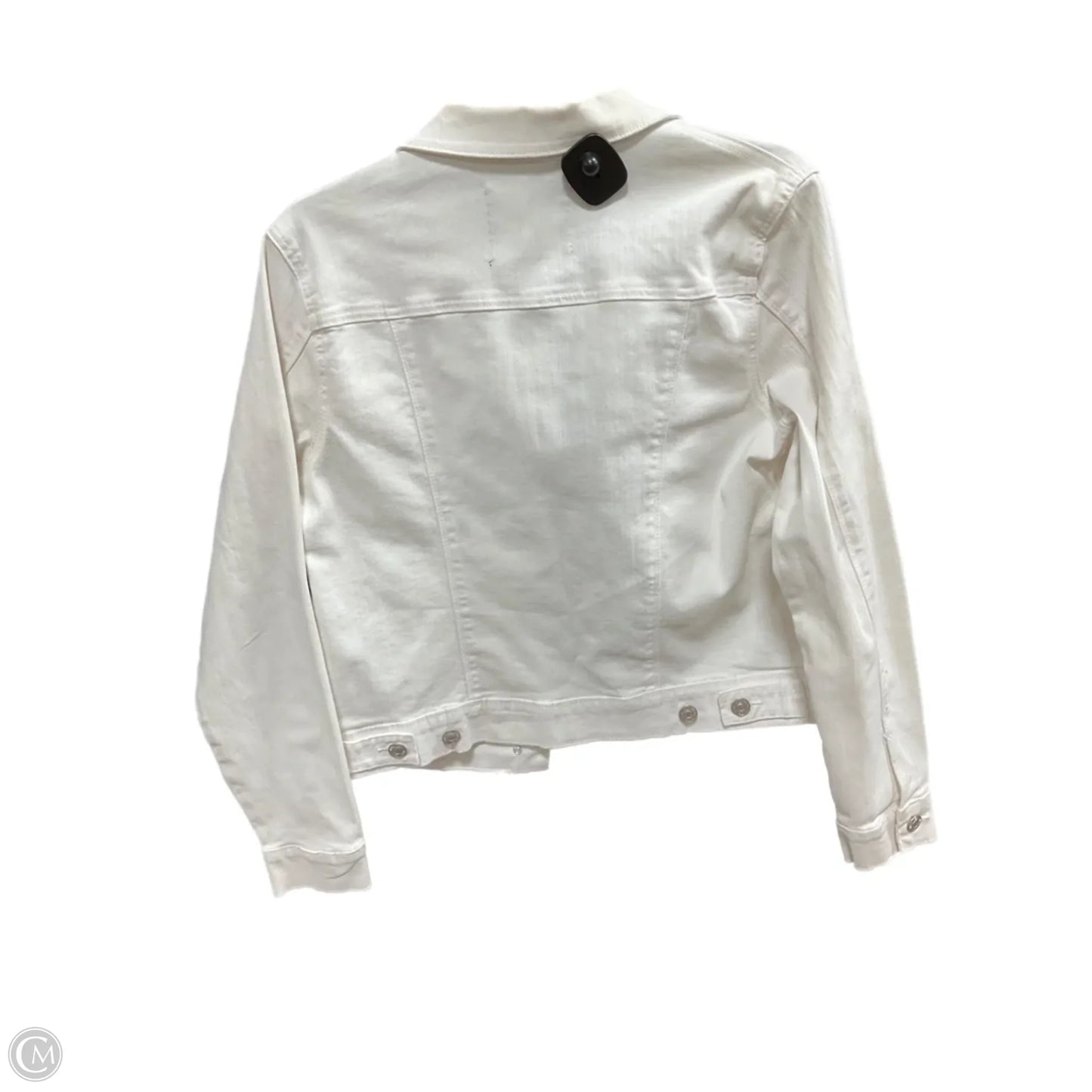 Jacket Denim By Nine West In White, Size: M