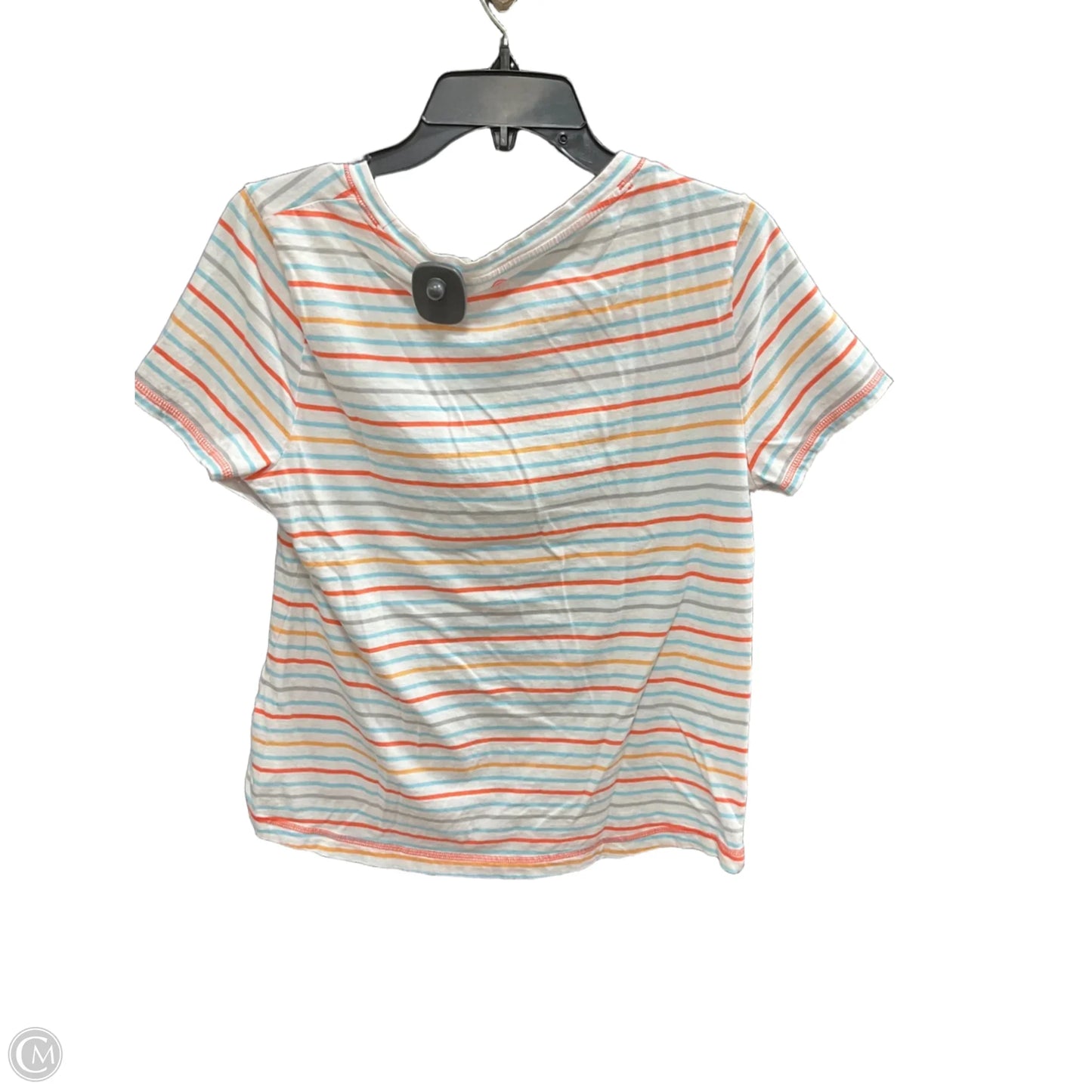 Top Short Sleeve By Talbots In Blue & Orange, Size: L